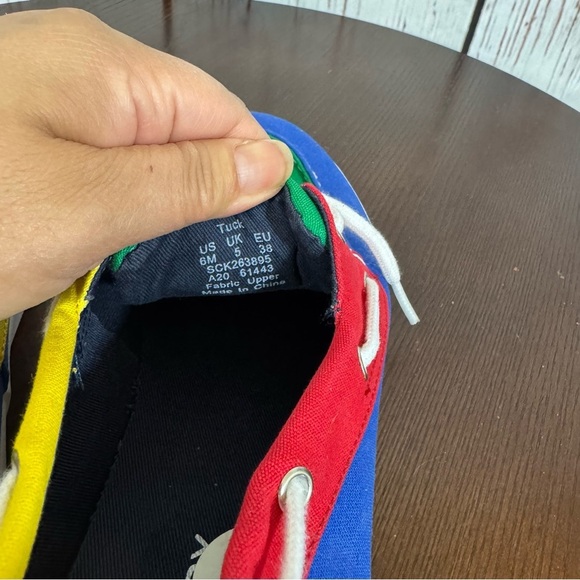 Sperry Top Slider Tuck Multicolor Primary colors block Men’s Boat Loafer Shoes 6 - Picture 8 of 15